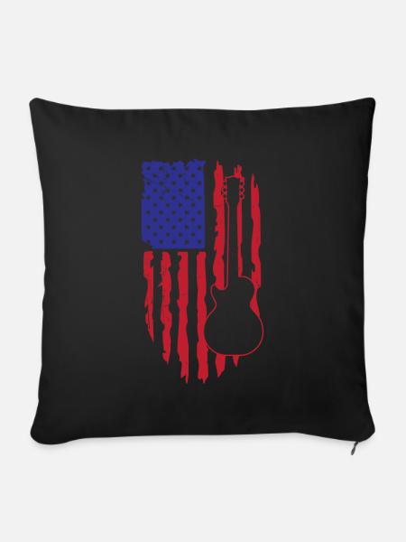 Play Guitar Design - Sofakissen mit Füllung 45 x 45 cm - Schwarz