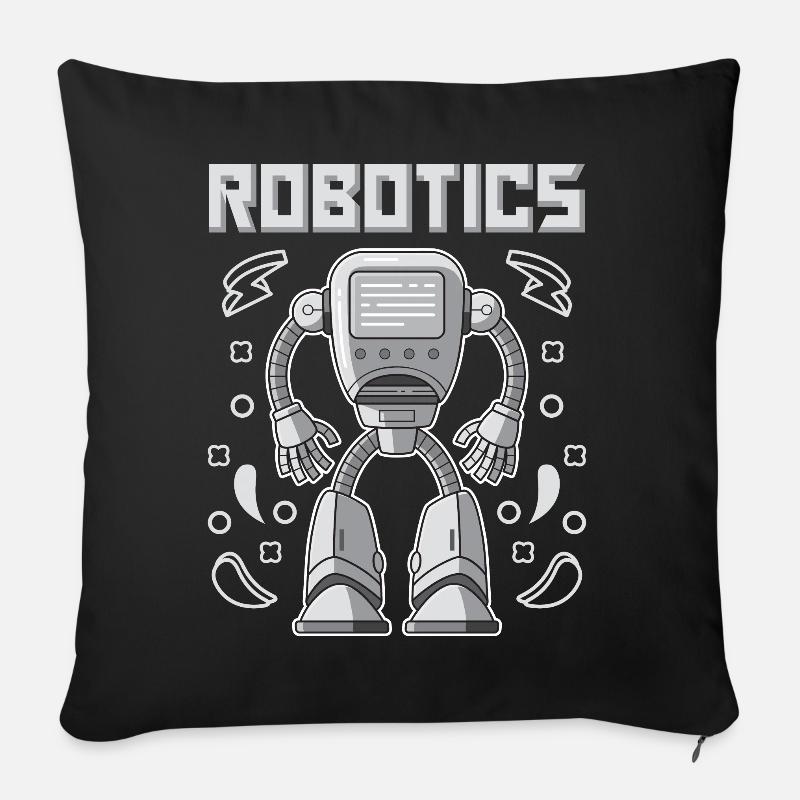 Robotics For Robotic Engineers - Sofa pillow with filling 45cm x 45cm - black