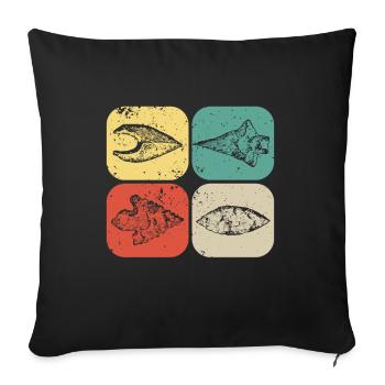 Pfeilspitzenjagd Artefakte Bogenschießen - Sofakissen mit Füllung 45 x 45 cm - Schwarz - Vorne