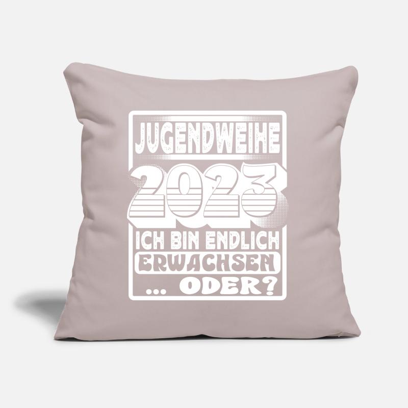 Jugendweihe 2023 Ich Bin Endlich Erwachsen Oder Sofakissen mit Füllung 45 x 45 cm