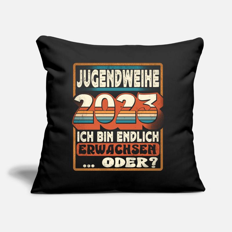 Jugendweihe 2023 Ich Bin Endlich Erwachsen Oder Sofakissen mit Füllung 45 x 45 cm