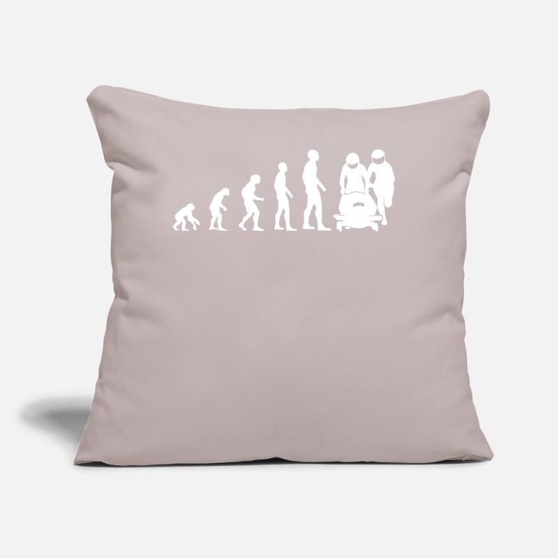 Bobsleigh Evolution Bobsleighing Bobsleigh Cadeau Coussin et housse de 45 x 45 cm