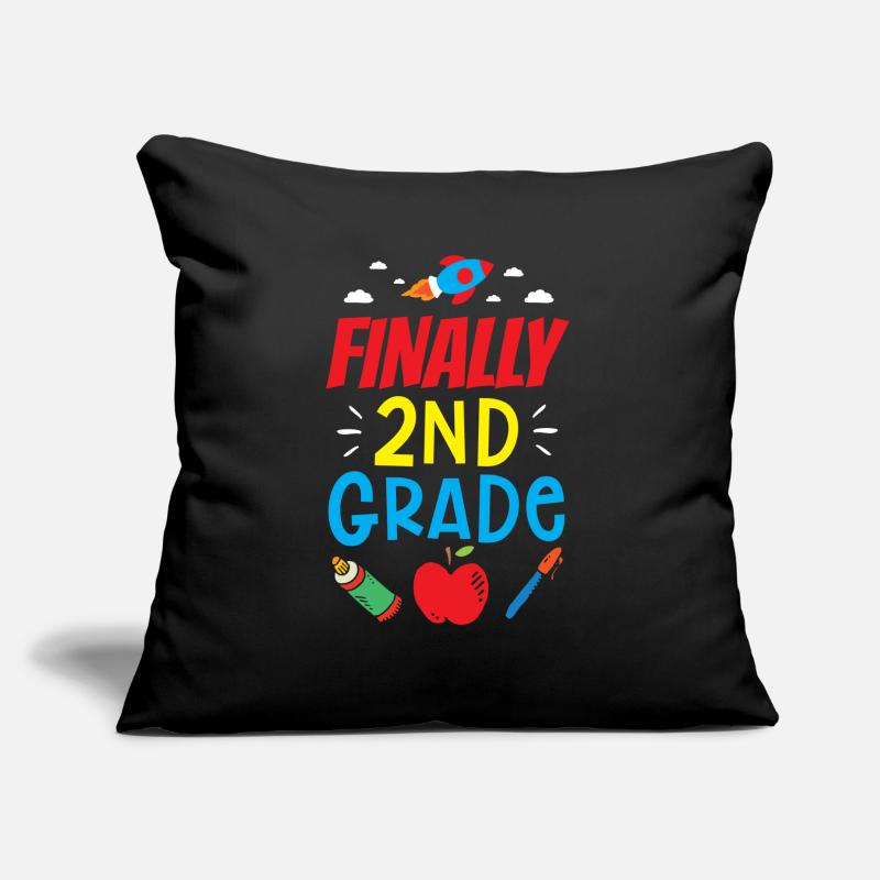 Finally Second Class School Second Grader Teacher Sofa pillow with filling 45cm x 45cm