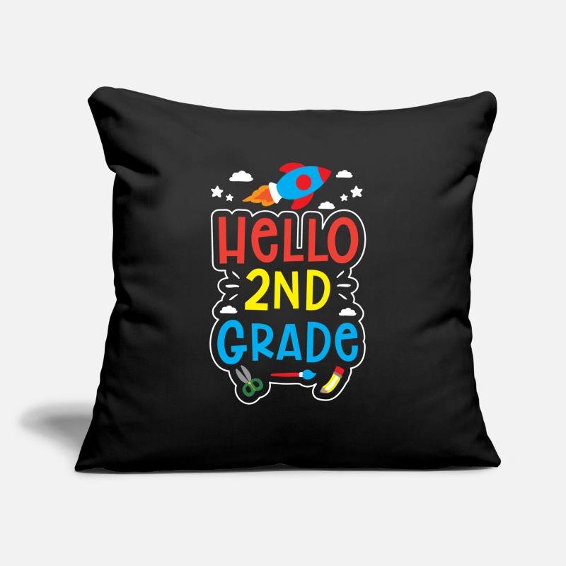 Hello 2nd Class Second Class Second Grader Sofa pillow with filling 45cm x 45cm