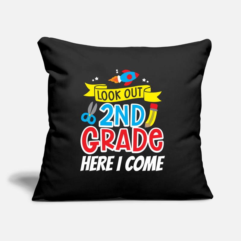 Attention second grade I come second grader Sofa pillow with filling 45cm x 45cm