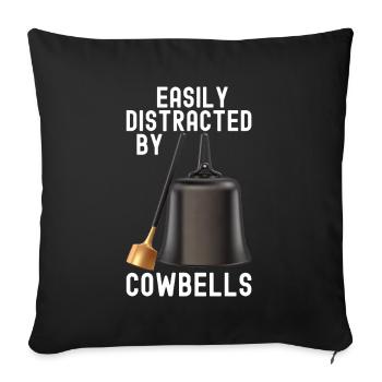 Kuhglocke Mehr Cowbell-Vintager - Sofakissen mit Füllung 45 x 45 cm - Schwarz - Vorne