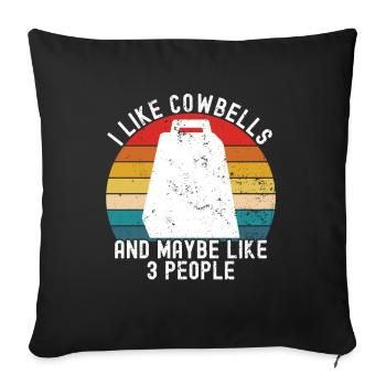 Cowbell More Cowbell-Vintager - Sofa pillow with filling 45cm x 45cm - black - Front