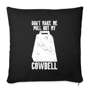 Cowbell More Cowbell-Vintager - Sofa pillow with filling 45cm x 45cm - black - Front