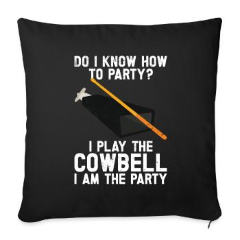 Cowbell More Cowbell-Vintager - Sofa pillow with filling 45cm x 45cm - black - Front