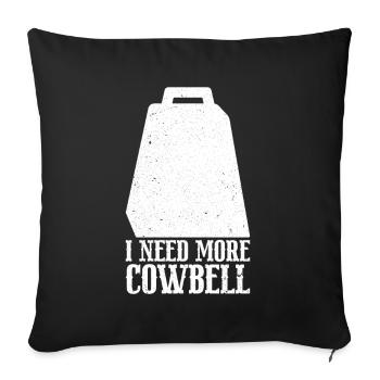 Cowbell More Cowbell-Vintager - Sofa pillow with filling 45cm x 45cm - black - Front