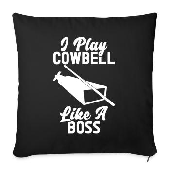 Cowbell More Cowbell-Vintager - Sofa pillow with filling 45cm x 45cm - black - Front