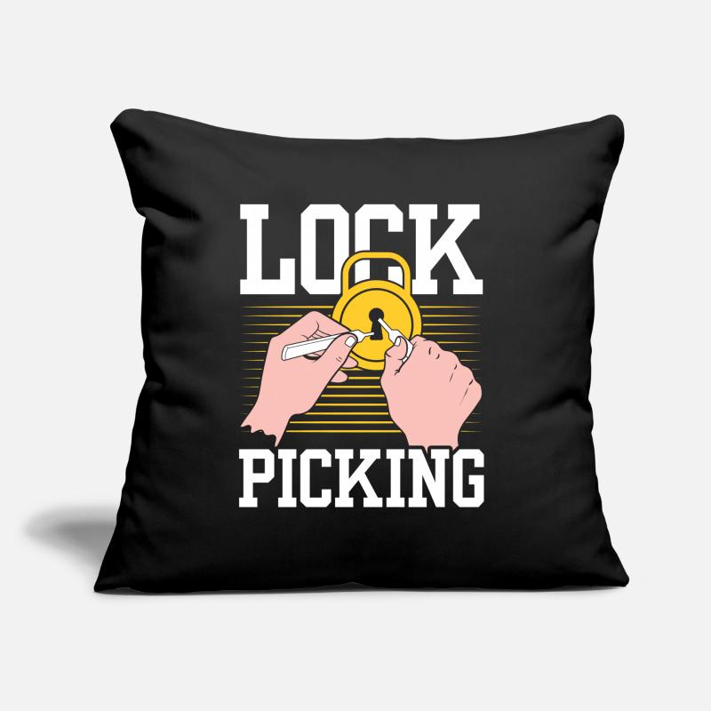 Lock Picking Cracker Crack Lock Lockpicking Sofa pillow with filling 45cm x 45cm