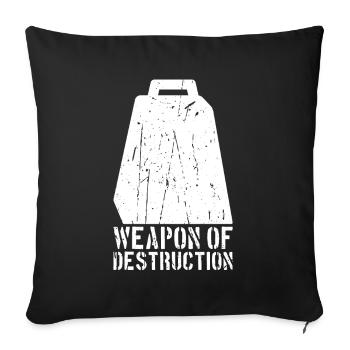 Cowbell More Cowbell-Vintager - Sofa pillow with filling 45cm x 45cm - black - Front