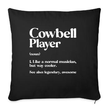 Kuhglocke Mehr Cowbell-Vintager - Sofakissen mit Füllung 45 x 45 cm - Schwarz - Vorne
