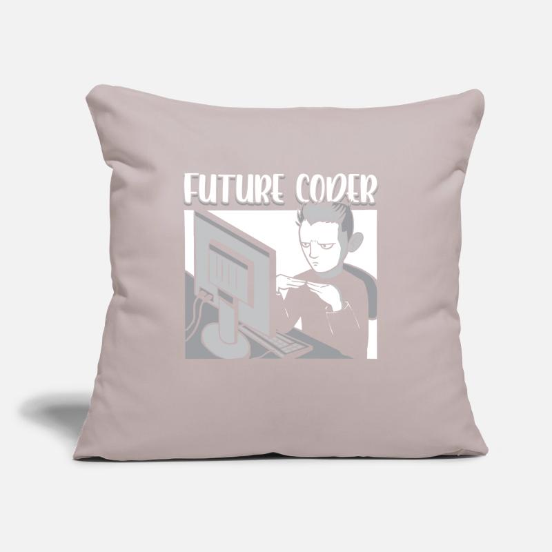 Futur Codeur Étudiant en informatique Programmeur Codage Coussin et housse de 45 x 45 cm