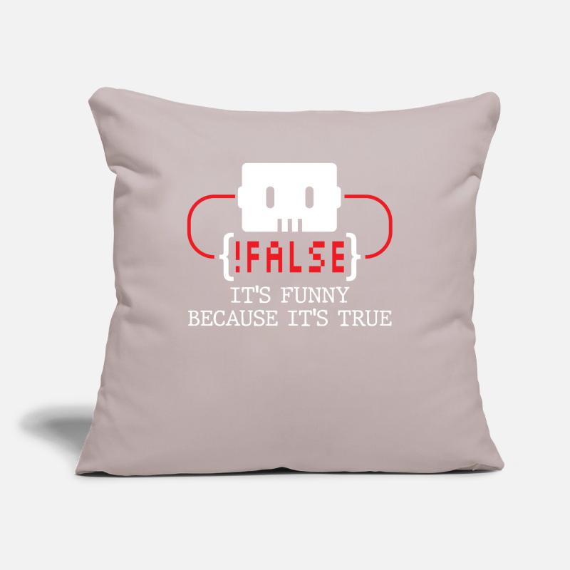 false it's funny because it's true false true Sofa pillow with filling 45cm x 45cm