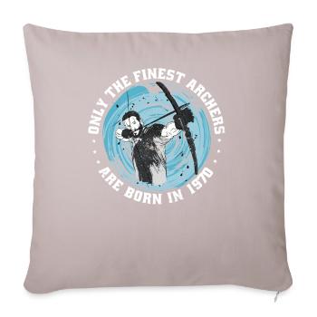 Archer anniversaire né en 1970 - Coussin et housse de 45 x 45 cm - taupe clair - Devant