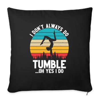 Tumbler Gymnast Girl Tumbler - Sofa pillow with filling 45cm x 45cm - black - Front