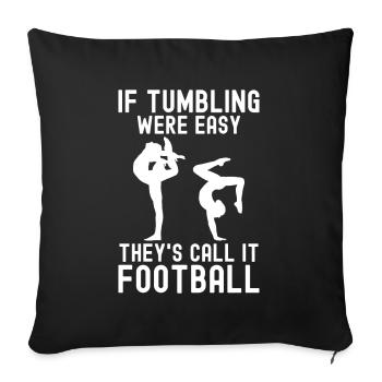 Tumbler Gymnast Girl Tumbler - Sofa pillow with filling 45cm x 45cm - black - Front