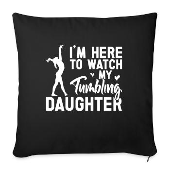 Tumbler Gymnast Girl Tumbler - Sofa pillow with filling 45cm x 45cm - black - Front