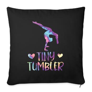 Tumbler Gymnast Girl Tumbler - Sofa pillow with filling 45cm x 45cm - black - Front