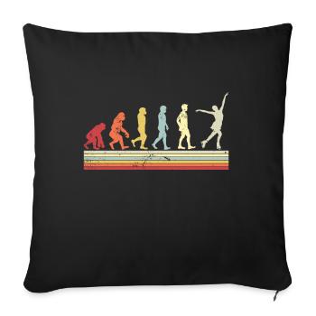 Ice Skating -Skater Ice Shield Skate Girl - Sofa pillow with filling 45cm x 45cm - black - Front