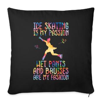 Ice Skating -Skater Ice Shield Skate Girl - Sofa pillow with filling 45cm x 45cm - black - Front