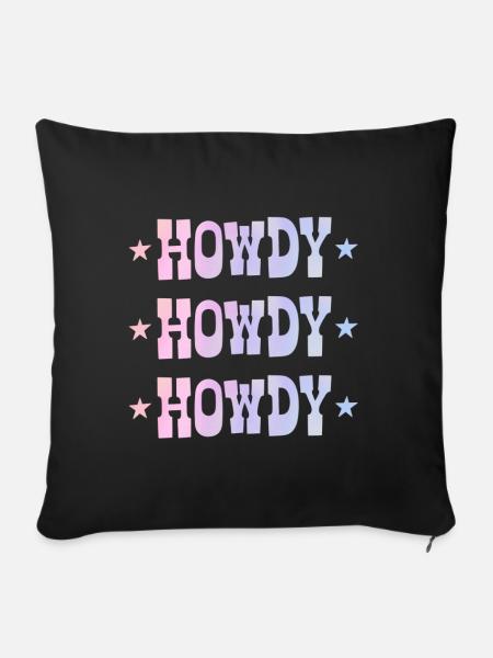 Howdy - Sofakissen mit Füllung 45 x 45 cm - Schwarz