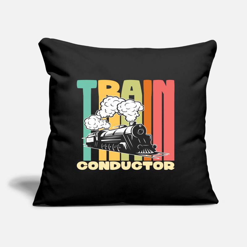 conducteur de train train train modèle de train Coussin et housse de 45 x 45 cm