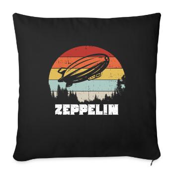 Zeppelin Flugzeugluftschiff Leitbarer Luftfahrt - Sofakissen mit Füllung 45 x 45 cm - Schwarz - Vorne