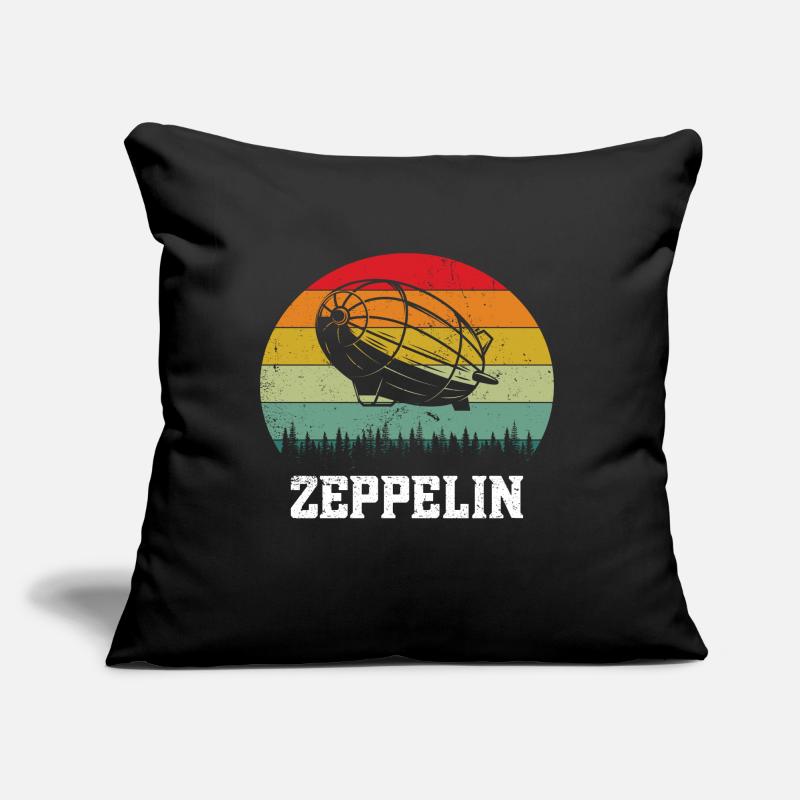 Zeppelin Avion Dirigeable Aviation guidée Coussin et housse de 45 x 45 cm