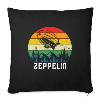 Zeppelin Flugzeugluftschiff Leitbarer Luftfahrt - Sofakissen mit Füllung 45 x 45 cm - Schwarz - Vorne