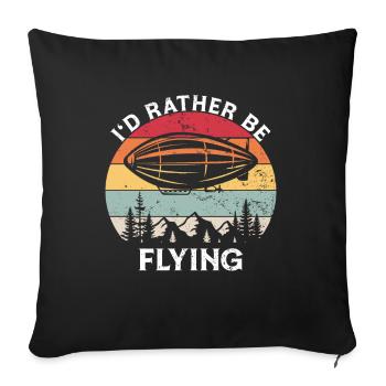Zeppelin Flugzeugluftschiff Leitbarer Luftfahrt - Sofakissen mit Füllung 45 x 45 cm - Schwarz - Vorne