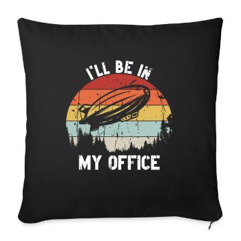 Zeppelin Flugzeugluftschiff Leitbarer Luftfahrt - Sofakissen mit Füllung 45 x 45 cm - Schwarz - Vorne
