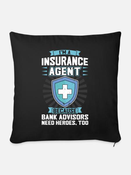Insurance Agent - Sofakissen mit Füllung 45 x 45 cm - Schwarz