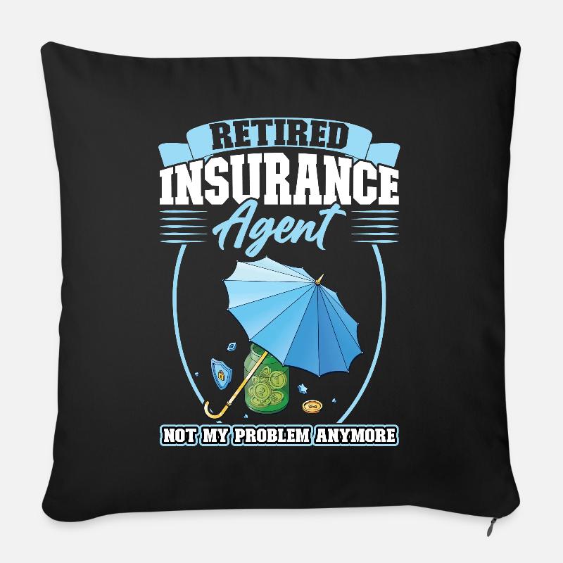 Retired Insurance Agent - Sofakissen mit Füllung 45 x 45 cm - Schwarz