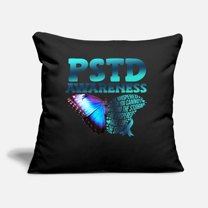 Pstd awareness Post-traumatic Sofa pillow with filling 45cm x 45cm