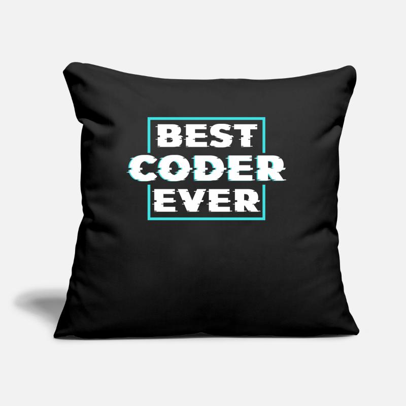 Meilleur programmeur de code de codeur de tous les temps Coussin et housse de 45 x 45 cm