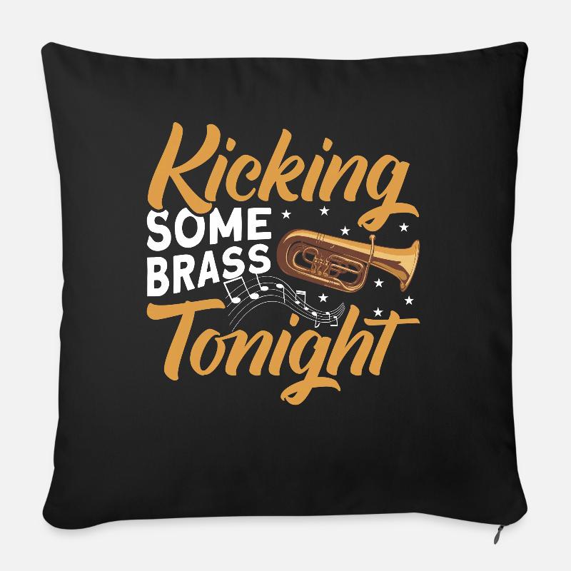 Euphonium Euphoniumspieler Blechbläser Euphonist - Sofakissen mit Füllung 45 x 45 cm - Schwarz