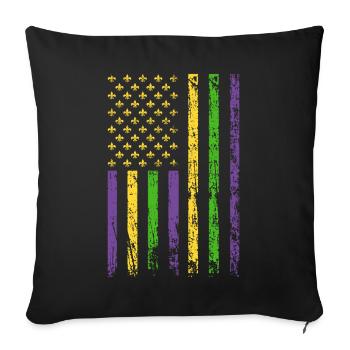 Amerikanische Flagge Feiertag Narr Maske - Sofakissen mit Füllung 45 x 45 cm - Schwarz - Vorne