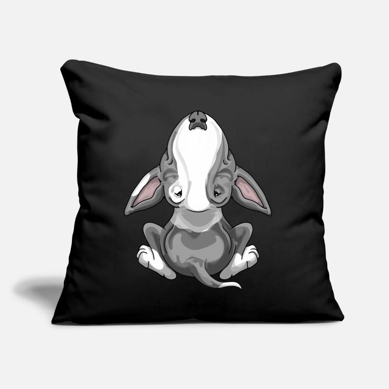 Bullterrier bekämpft graue Flecken Sofakissen mit Füllung 45 x 45 cm