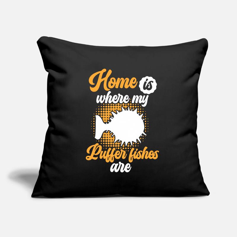 Le poisson-globe est ma maison Poisson-globe géant Coussin et housse de 45 x 45 cm