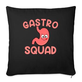 Gastro squad Endoscopie Gastroentérologie - Coussin et housse de 45 x 45 cm - noir - Devant