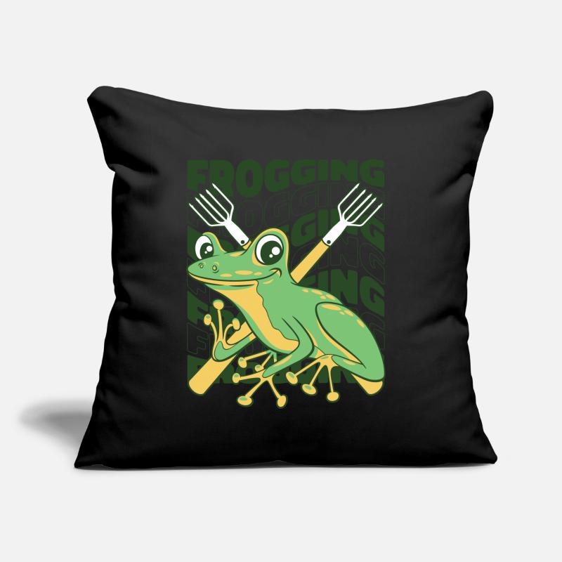 frogging tadpole tree frog toad frog catcher Sofa pillow with filling 45cm x 45cm