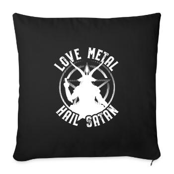 Satanism Gifts | Satan Satanist Pentagram - Sofa pillow with filling 45cm x 45cm - black - Front