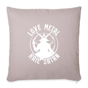 Satanism Gifts | Satan Satanist Pentagram - Sofa pillow with filling 45cm x 45cm - light taupe - Front