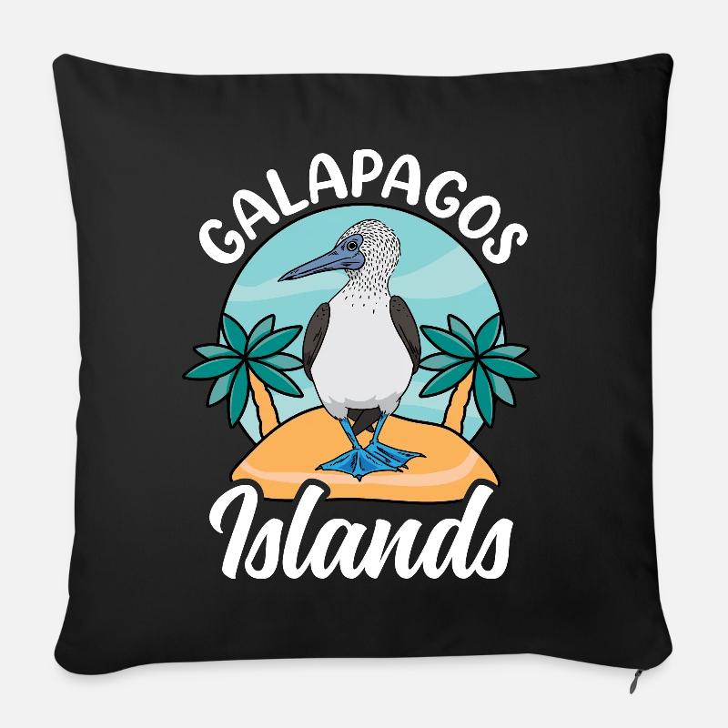 Galapagos Islands - Sofakissen mit Füllung 45 x 45 cm - Schwarz