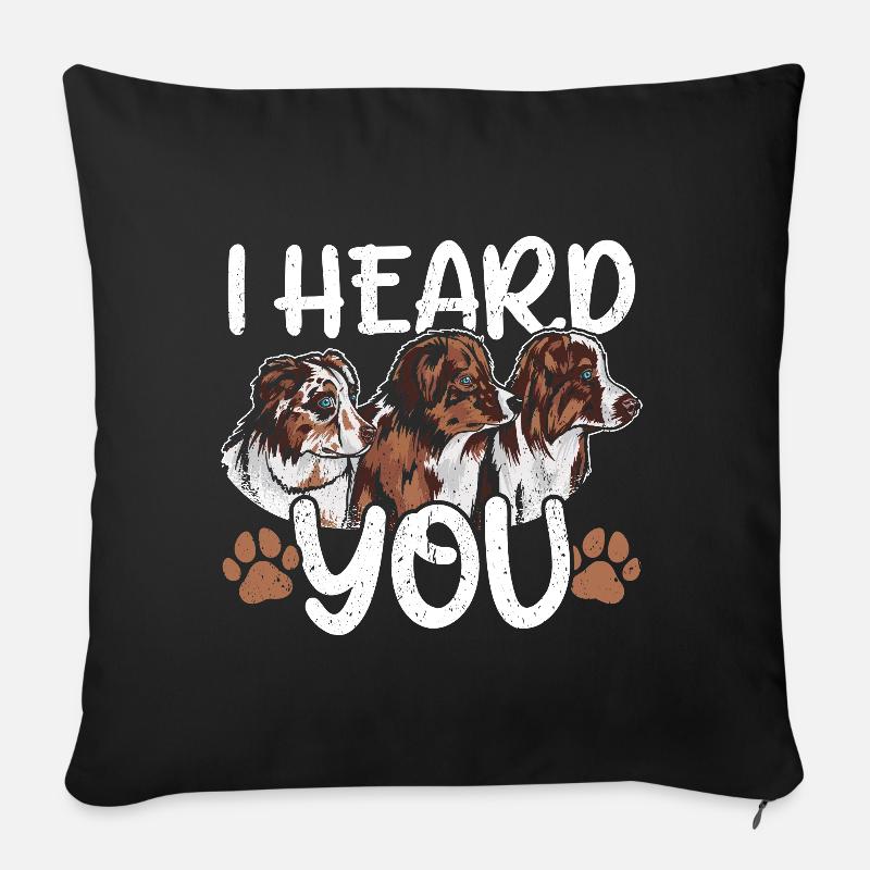Chien de berger australien - Coussin et housse de 45 x 45 cm - noir