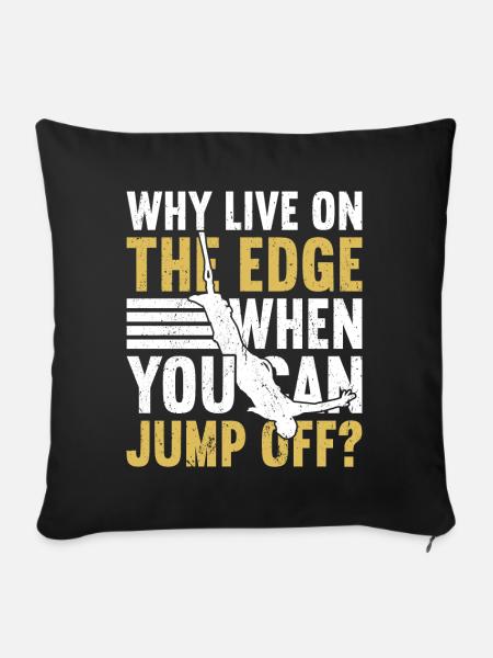 Bungee-Jump Bungee-Jumping - Sofakissen mit Füllung 45 x 45 cm - Schwarz