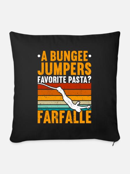 Bungee-Jump Bungee-Jumping - Sofakissen mit Füllung 45 x 45 cm - Schwarz